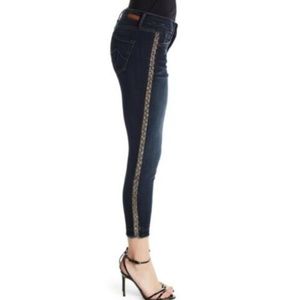 Level 99 Aubrey Embellished Beaded Skinny Jean
